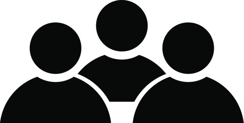  Group of people or group of users / friends flat vector icon for apps and websites 
