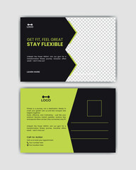 Simple and attractive postcard design template.