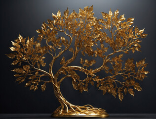 golden tree in the night
