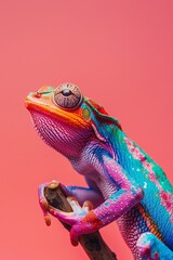 Chameleon with Vibrant Colors