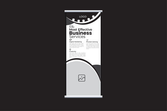 creative simple roll-up banner for business services template