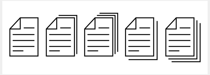 Document file icon isolated. Outline flat sign. Sketch paper clipart. Vector stock illustration EPS 10