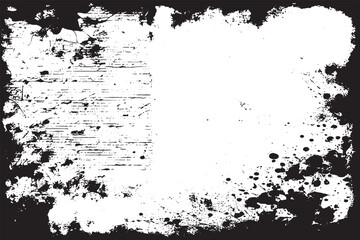 destressed and grunge black texture on white background, vector image background texture