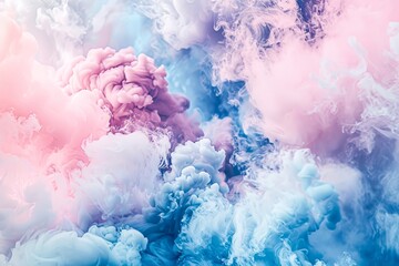 A mesmerizing image capturing the dynamic movement of colored ink clouds diffusing through water