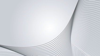 White and gray curve line background wallpaper vector image for presentation