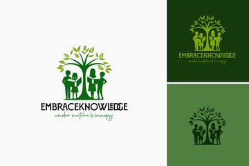 Logo design for Embrace Knowledge, ideal for educational institutions, consulting firms, and professional development organizations seeking a sophisticated visual identity.