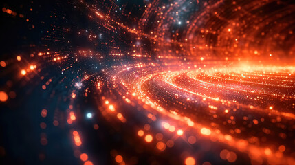 Fototapeta premium Dynamic abstract technology background illustration.