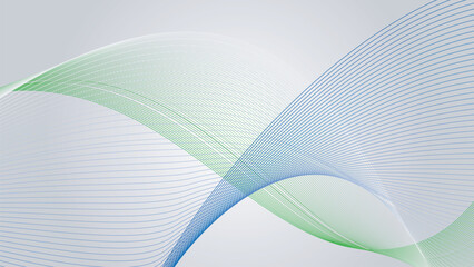 Green blue and gray curve line background wallpaper vector image for presentation