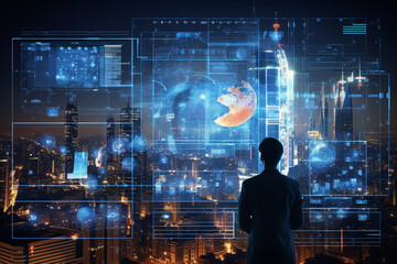 Digital transformation concept for the next generation ready to face the future, business and technology theme