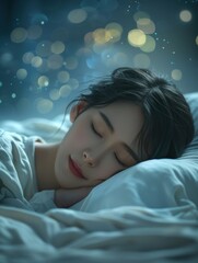 "Dreamy Nights: A Peaceful Slumber Under the Starlit Sky"