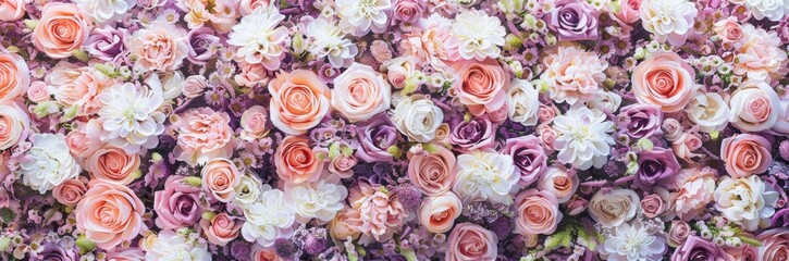 A bouquet of flowers with a mix of pink and white flowers