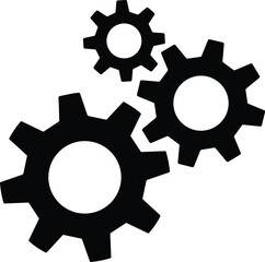 Setting gear icon. Cogwheel. Gear design. Tool, Cog,