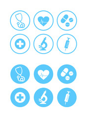 National Doctors Day vector set of medical icons