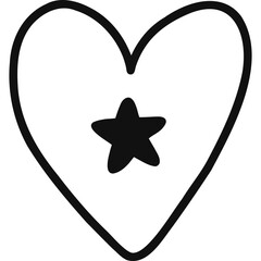 Cute hand drawn mark of exclamation point in checkbox in the shape of heart. Exclamation point as important sign for weekly planner, notebook, bullet journal. Diary note element