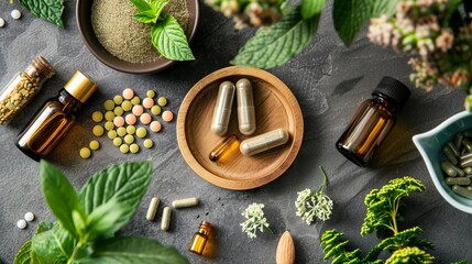 Medicines made from herbs and natural ingredients