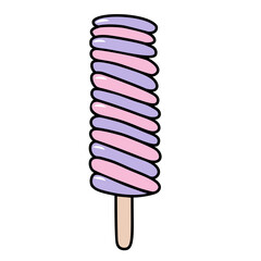 Popsicle ice cream clipart. Summer creamy food, frozen sweet sticks. Isolated dessert snacks