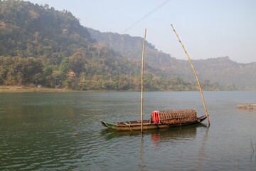 boat on the lake.this photo was taken from Kaptai,Bangladesh.