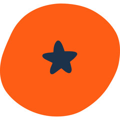 Cute colorful hand drawn mark of exclamation point in checkbox in the shape of circle. Exclamation point as important sign for weekly planner, notebook, bullet journal. Diary note element