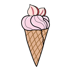 Popsicle ice cream clipart. Summer creamy food, frozen sweet sticks. Isolated dessert snacks - 748949659