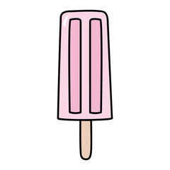 Tasty ice cream Summer popsicle vector illustration - 748950067
