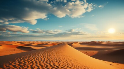 Fototapeta na wymiar Captivating banner image of majestic sahara desert panorama