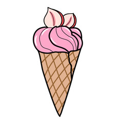 Popsicle ice cream. Summer creamy food, frozen sweet sticks. Isolated dessert snacks - 748950231