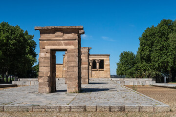 Fototapeta na wymiar Templo de Debod in Parque del Oeste in Madrid Spain