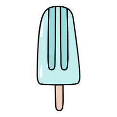 Tasty ice cream Summer popsicle vector illustration - 748950635