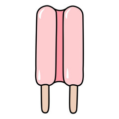 Tasty ice cream Summer popsicle vector illustration - 748950826