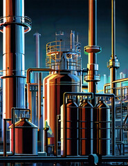 oil refinery factory