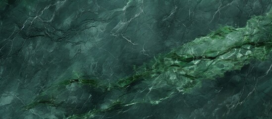 This photograph showcases a green marble texture set against a deep black background. The intricate patterns and shades of green create a striking contrast against the darkness.