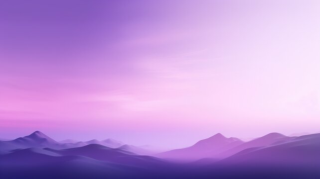 Mystical purple mountains under a soft sky - A digital artwork of smooth purple mountains under a soft gradient sky, evoking a dreamy atmosphere