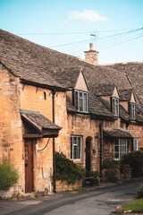 Fototapeta na wymiar Beautiful Cottages and Houses in Stanton Village, Gloucestershire, The Cotswolds, England