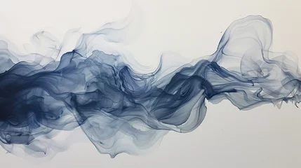 Deurstickers 水に垂らした絵の具の背景画像。液体の抽象画。 Background image of paint dripping into water. Liquid abstract painting. [Generative AI] © Tatsuya