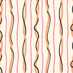 Seamless pattern of irregular curved stripes inter twined, a retro feel great for gift wraps, stationeries, banners, presentation backgrounds, scarves, wallpapers, kids decor and more