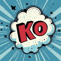 KO comic book speech bubble