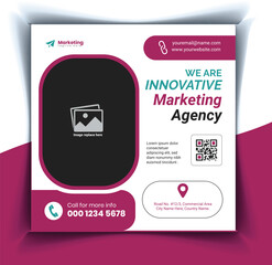 Vector Digital Marketing agency Social Media or Instagram post template