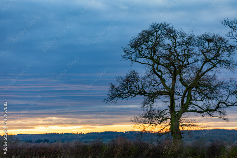 Wall mural Alcester at Sunset, Warwickshire, England