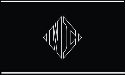 Alphabet Letters WI, IW, Initials Logo Monogram	