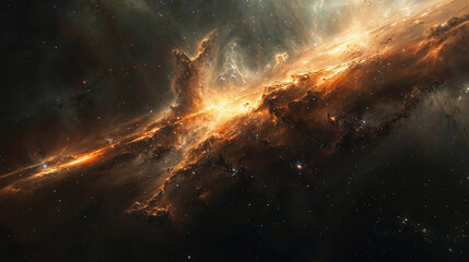 Ethereal Cosmic Nebula - obrazy, fototapety, plakaty