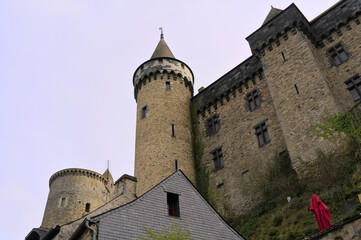 View of a medieval city in the north of France (Vitre, Brittany, France, Europe)