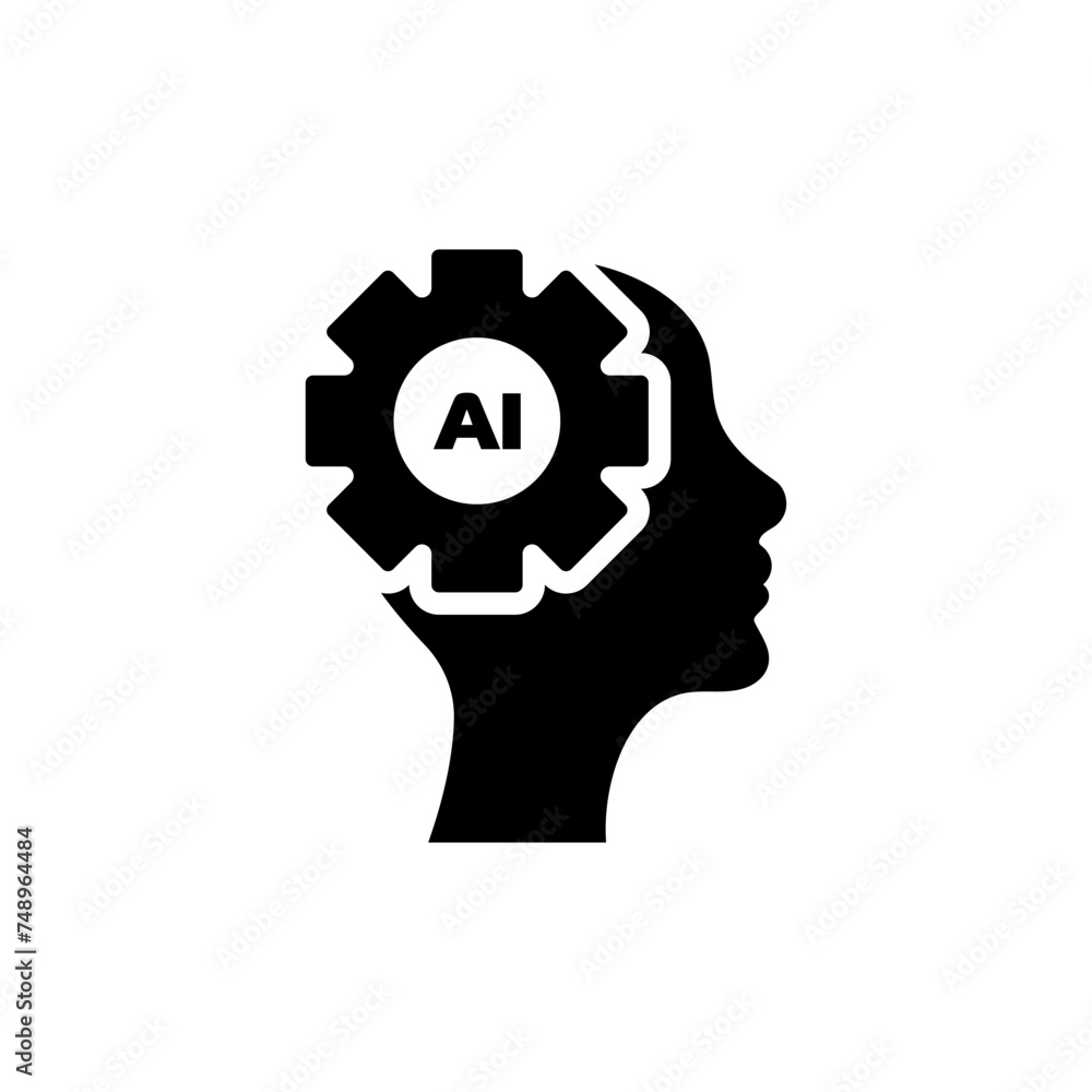 Poster ai generator or processor. artificial intelligence concept. ai electrical board. artificial intellig