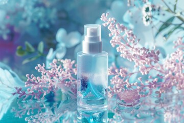 Face Skin glow skin care cream. Skincare beauty cosmetic products: lip balm, Skin care routine lotion, skincare Copy space for skincare eye gel, Stretch mark cream serum and wrinkle jar pot