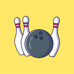 bowling ball and pin
