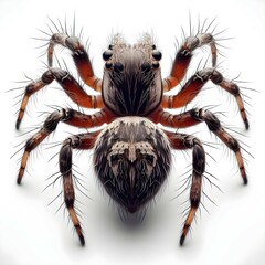 spider on a white background - obrazy, fototapety, plakaty