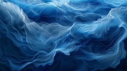 Fototapeta premium Blue Abstract Waves Background
