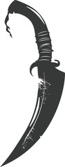 Silhouette unique ancient dagger weapon black color only - obrazy, fototapety, plakaty