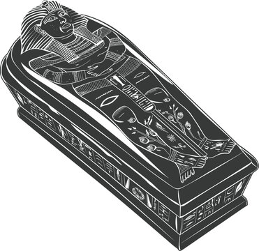 recommend clip art: Silhouette ancient egypt sarcophagus black color only
