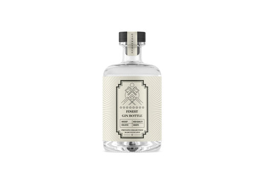 Gin Bottle Mockup