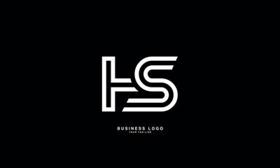 Obraz premium HS, SH, H, S, Abstract Letters Logo Monogram